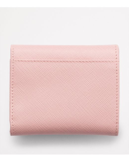 Prada Pink Small Saffiano Leather Wallet