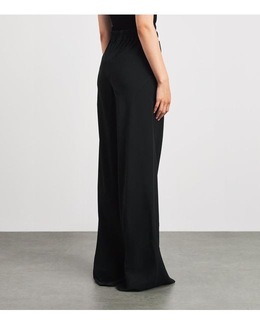 Rick Owens Black Wide-Leg Drawstring Trousers