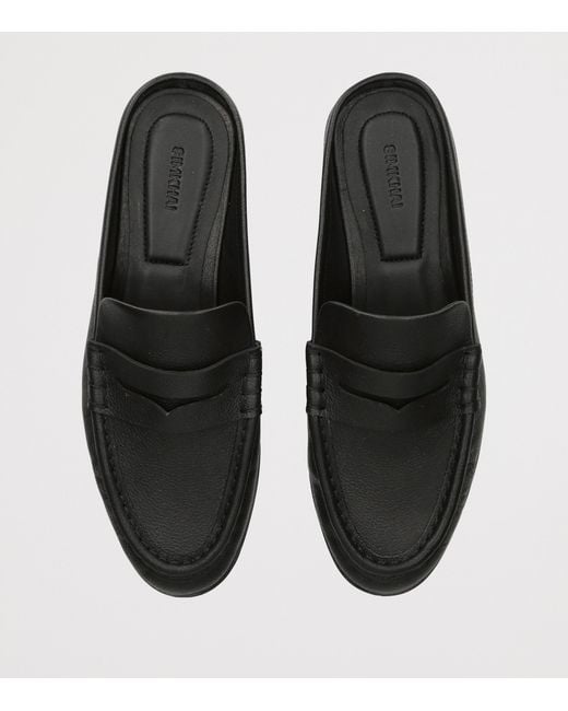 Jonathan Simkhai Black Leather Dean Loafers for men