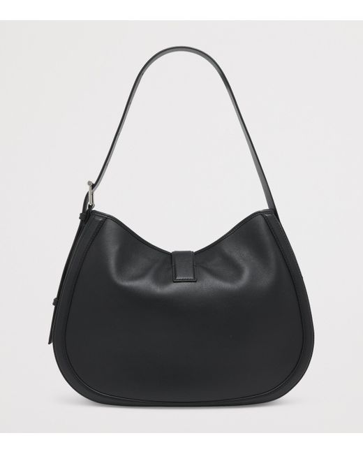 Alexander McQueen Black Leather T-Bar Shoulder Bag