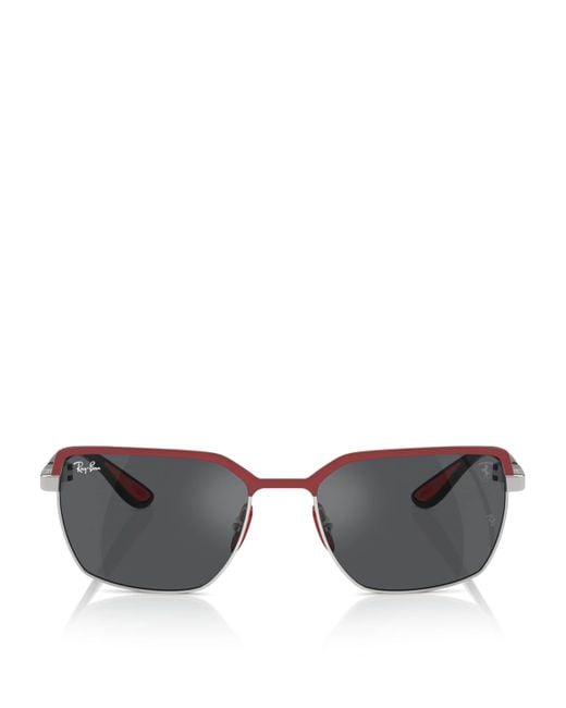 Ray-Ban Gray X Scuderia Ferrari Rb3743M Collection Sunglasses