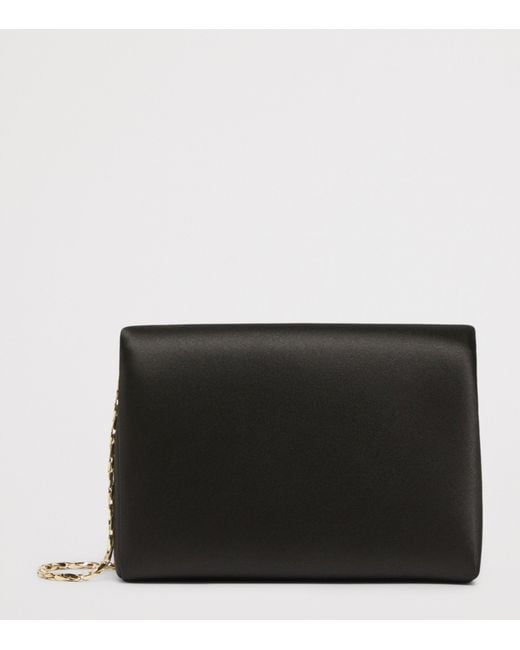 Max Mara Black Satin Clutch Bag