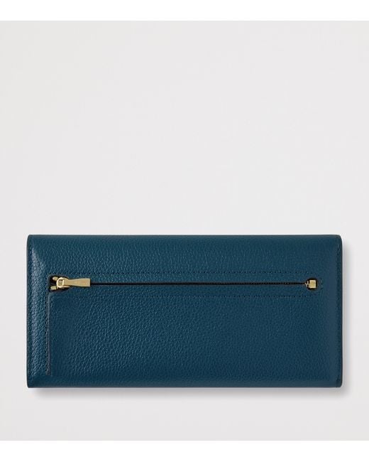 Mulberry Blue Leather Continental Wallet