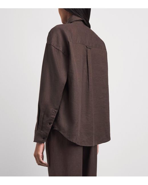 With Nothing Underneath Brown Hemp The Weekend Shirt