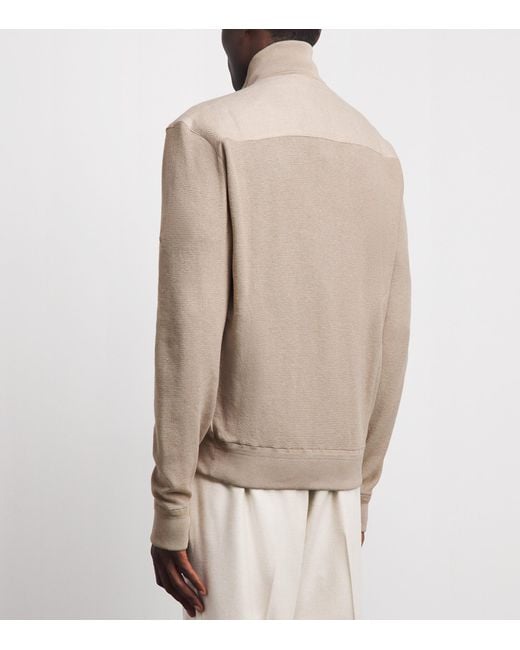 Ralph Lauren Natural Silk-Cotton Herringbone Hybrid Jacket for men