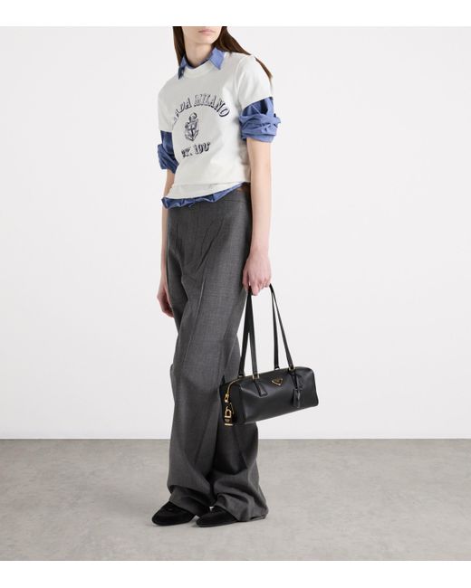 Prada White Cotton Logo T-Shirt