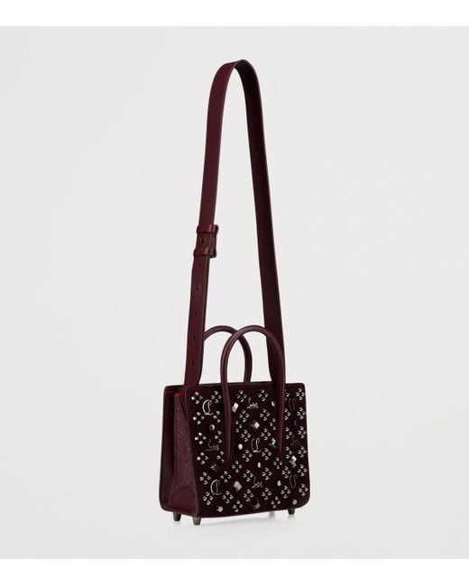 Christian Louboutin Purple Mini Paloma Leather Top-Handle Bag