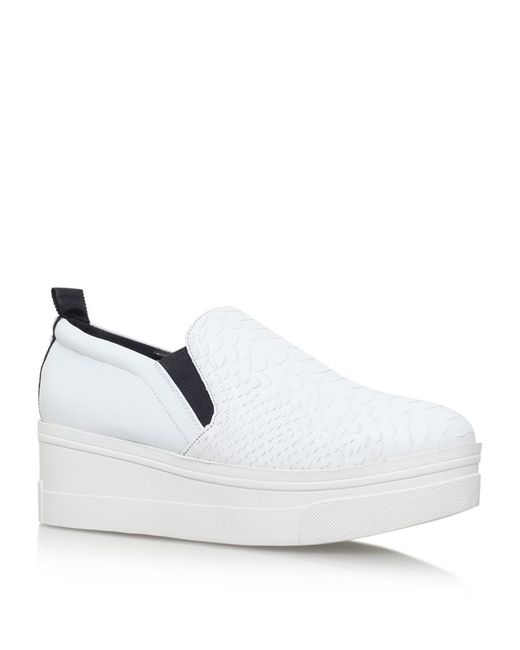 kurt geiger white wedge trainers