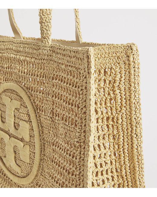 Tory Burch Metallic Large Crochet Ella Tote Bag
