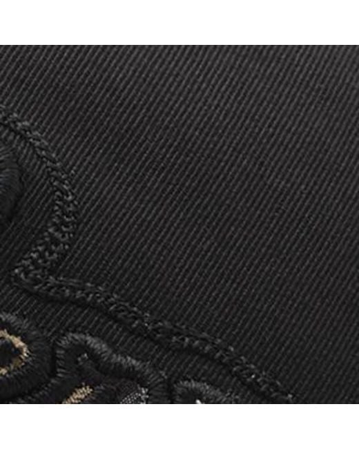 Burberry Black Cotton Gabardine Cursive Logo Cap for men