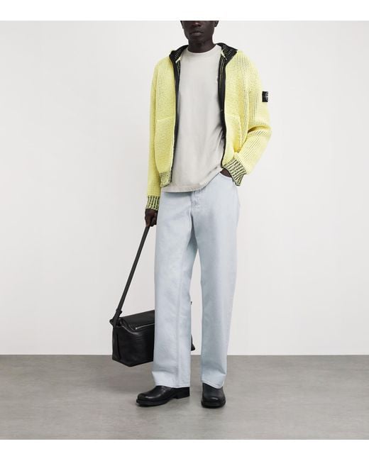 Stone Island Blue Ultra-Bleached Loose-Fit Jeans for men