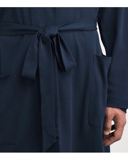 Hanro Blue Cotton Night & Day Robe for men