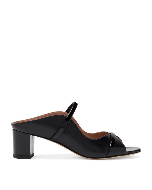 Malone Souliers Black Nappa Leather Norah Heeled Sandals 45