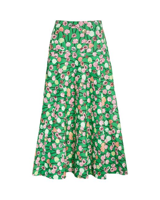 ME+EM Green Me+em Floral Print Maxi Skirt