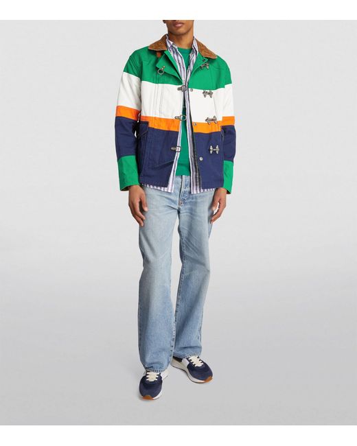 Polo Ralph Lauren Green Cotton Colour-block Cortland Jacket for men
