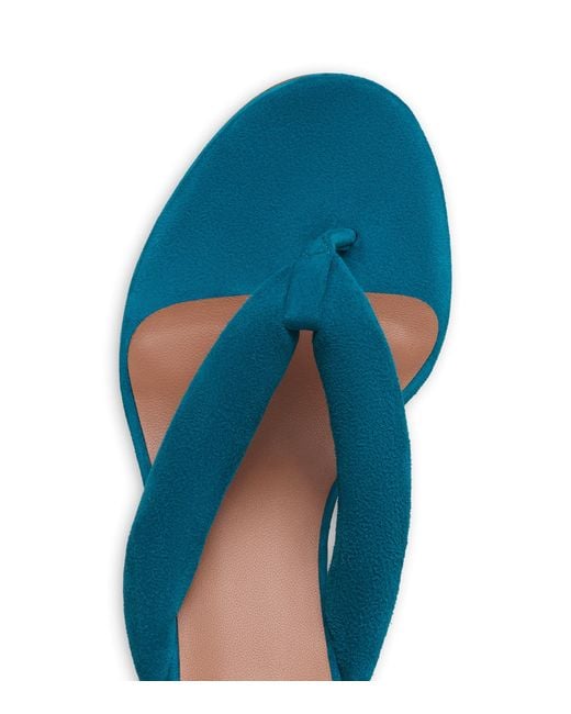 Alaïa Blue Suede Thong Mules 55