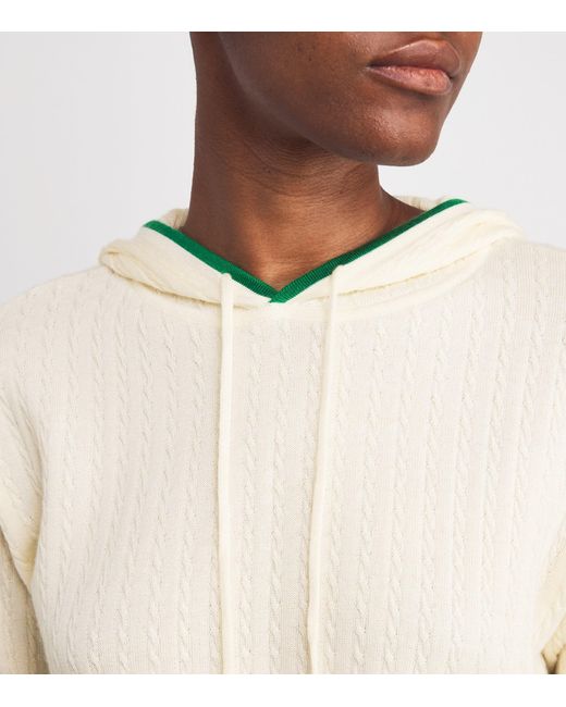 FRAME Natural Cashmere-Silk Cropped Hoodie