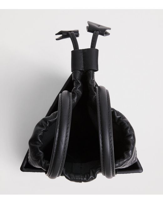 TALEL PARIS Black Small Leather Triangle Bag