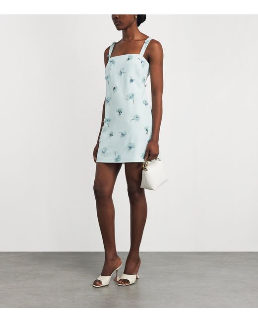 Jonathan Simkhai Blue Embellished Ella Mini Dress