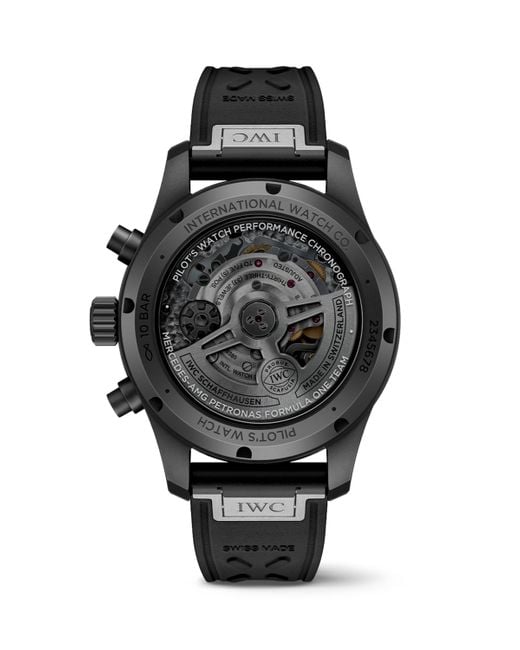 Iwc Black X Mercedes-Amg Petronas Ceratanium Pilot's Performance Chronograph Watch for men