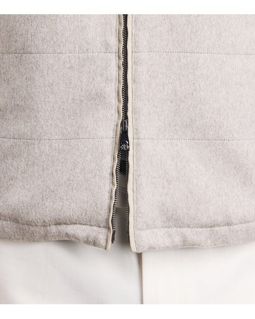 Corneliani Gray Virgin Wool Padded Gilet for men