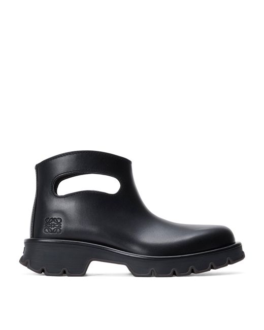 Loewe Black Leather Bobby Boots