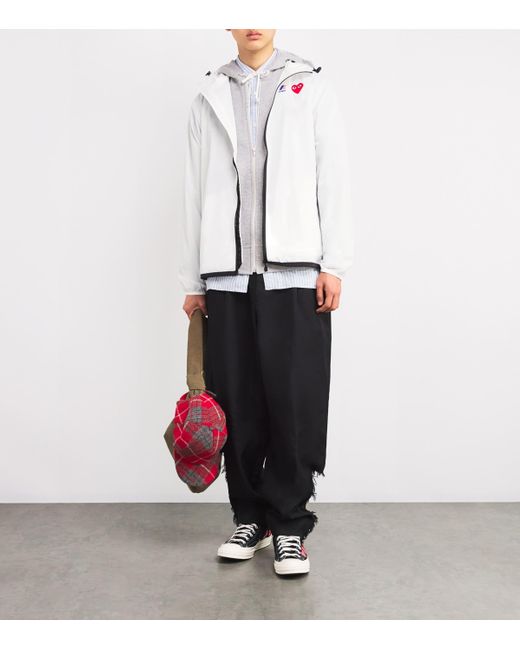 COMME DES GARÇONS PLAY White X K-Way Nylon Water-Resistant Jacket for men