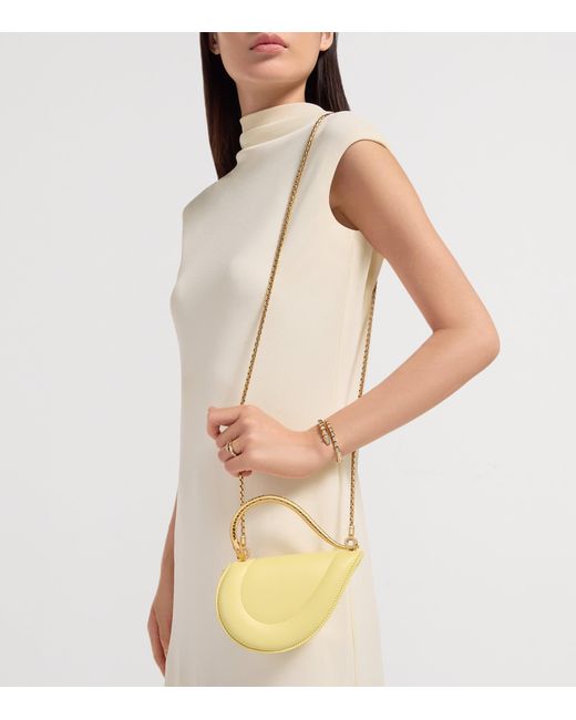 BVLGARI Yellow Mini Leather Serpenti Cuoricino Top-Handle Bag