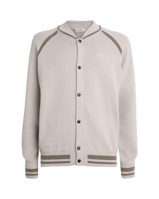 J.Lindeberg Gray Stanley Bomber Jacket for men