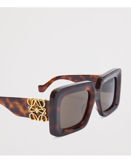 Loewe Brown Bevelled Square Sunglasses