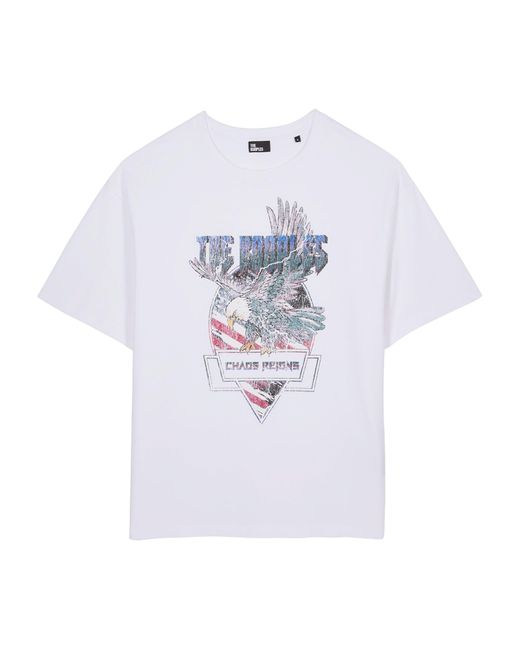 The Kooples White Cotton Printed T-shirt for men