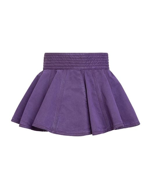 Alaïa Purple Denim Peplum Belt