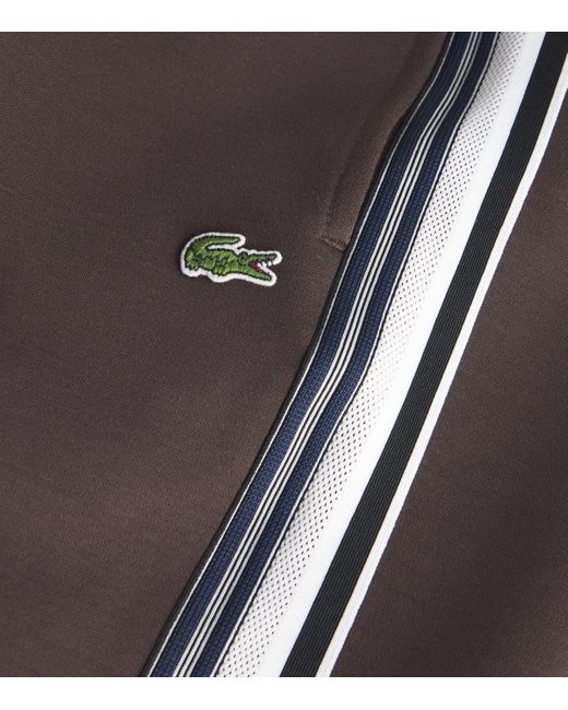 Lacoste Brown Cotton-Blend Side-Stripe Sweatpants for men