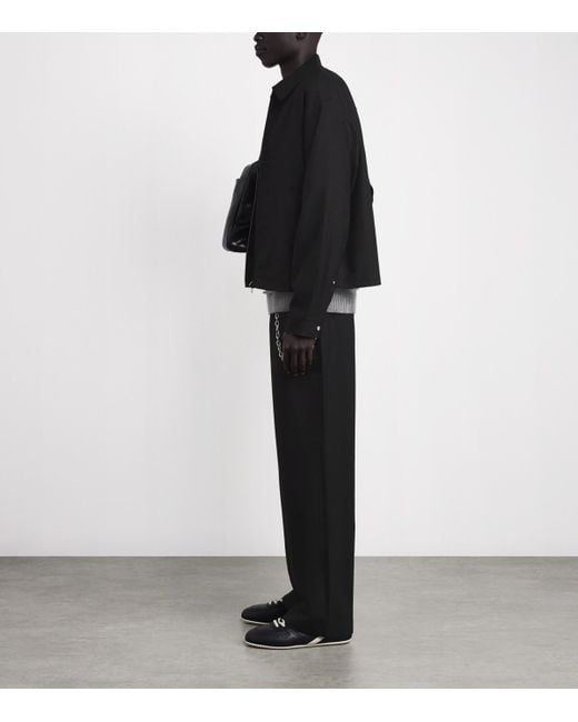 Represent Black Zip-Up Overshirt for men
