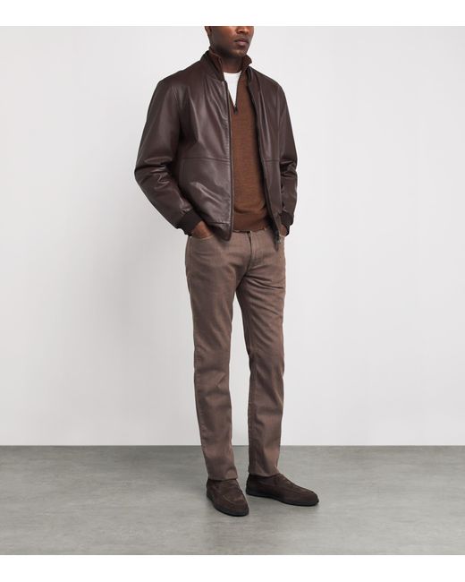 Brioni Brown Meribel Straight Jeans for men