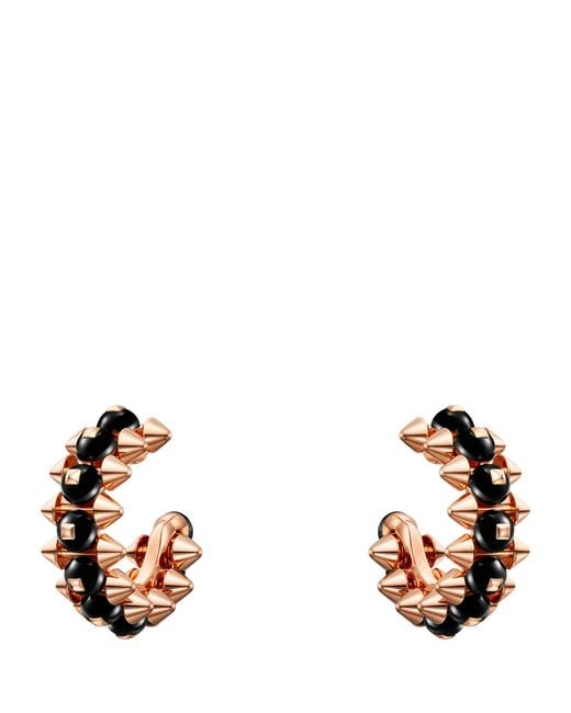 Cartier Metallic And Onyx Clash De Hoop Earrings