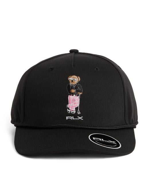 RLX Ralph Lauren Polo Bear Sports Cap in Black for Men | Lyst