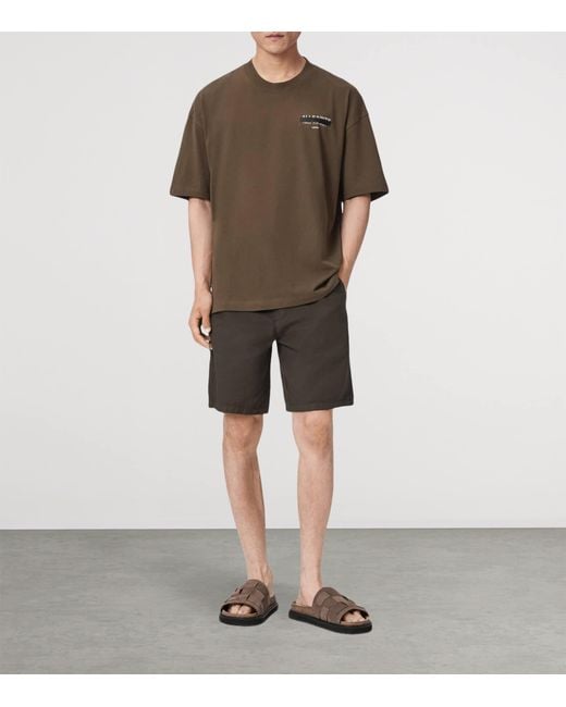AllSaints Black Hanbury Shorts for men