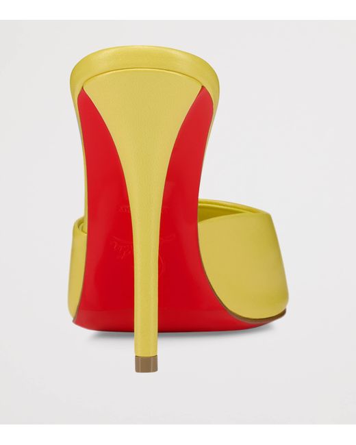 Christian Louboutin Metallic Miss Z Patent Leather Heeled Mules 100