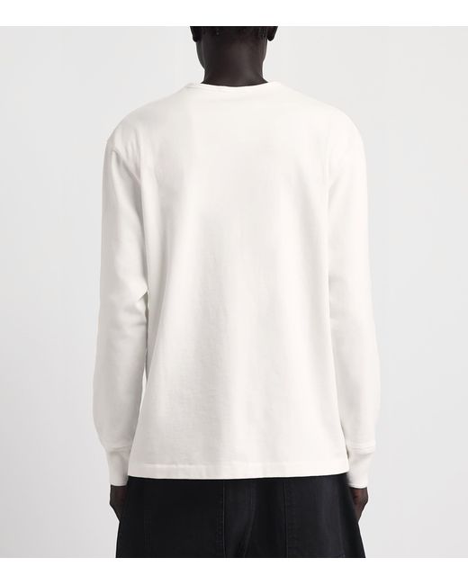 Studio Nicholson White Cotton Henley T-Shirt for men
