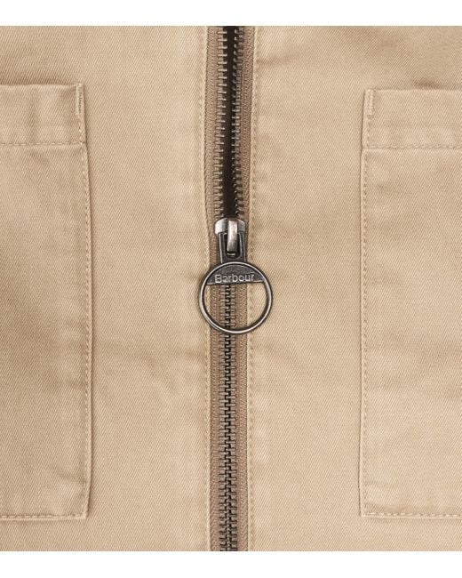 Barbour Natural Cotton Twill Lenker Overshirt for men
