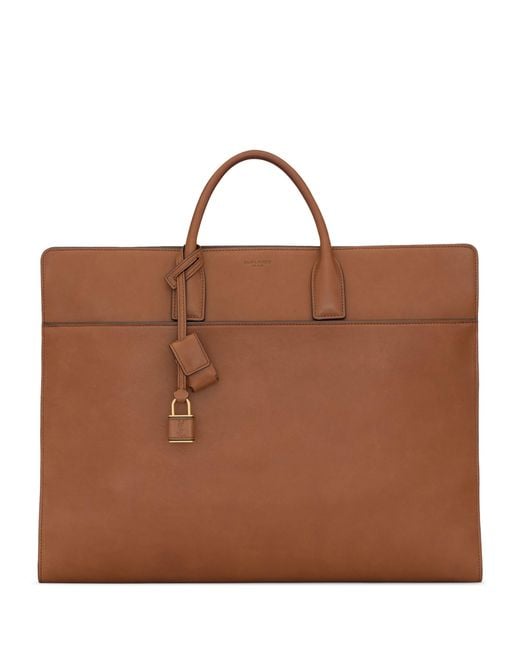 Saint Laurent Brown Leather Sac Du Jour Briefcase