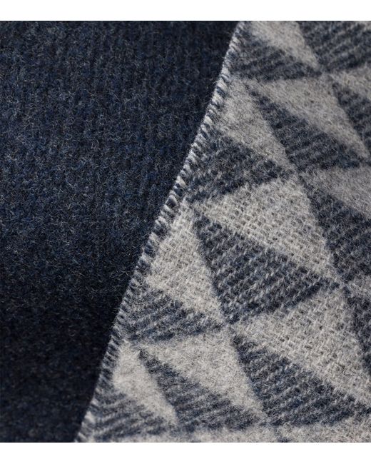 Prada Gray Double Wool-Cashmere Symbole Scarf