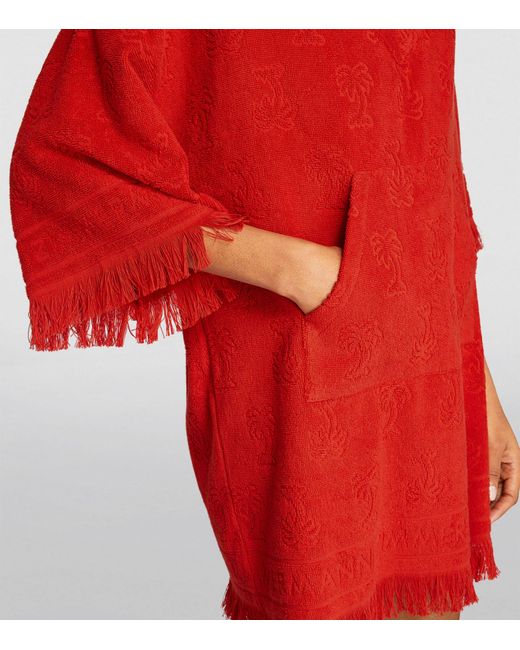 Zimmermann Red Towelling Hooded Alight Mini Dress