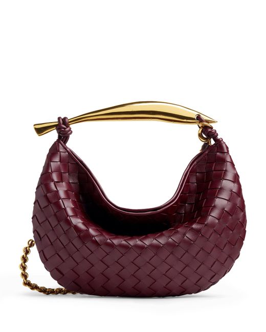 Bottega Veneta Purple Small Leather Sardine Chain Top-Handle Bag