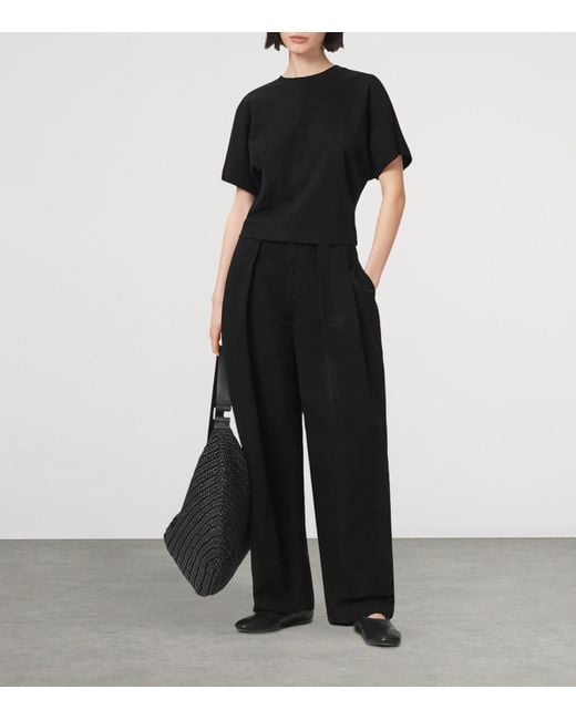AllSaints Black Organic Cotton Eden Artia T-Shirt