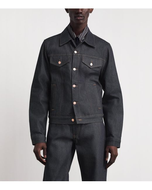 Emporio Armani Blue Blouson Denim Jacket for men