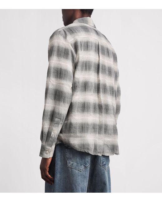 Won Hundred Gray Check Pete Shirt for men