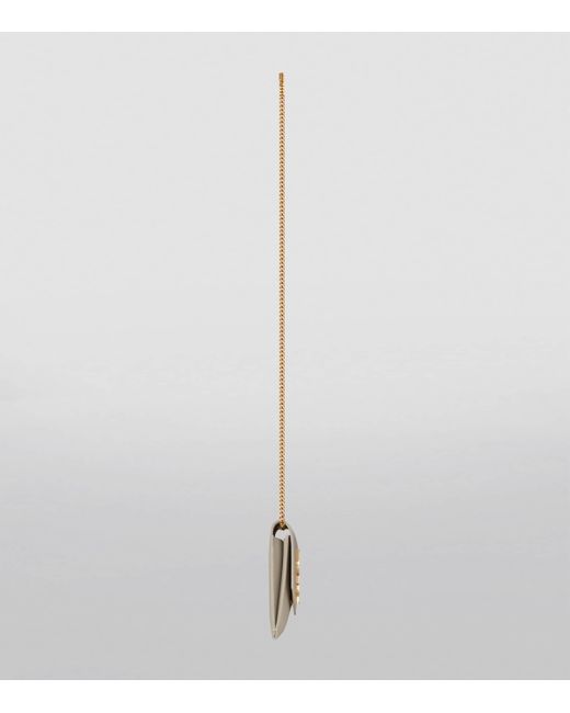 Saint Laurent Natural Uptown Chain Wallet