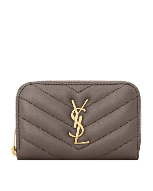 Saint Laurent Brown Cassandre Matelassé Wallet